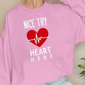 Sweatshirts ECG NICE TRY HEART pour femme - Product Image 4