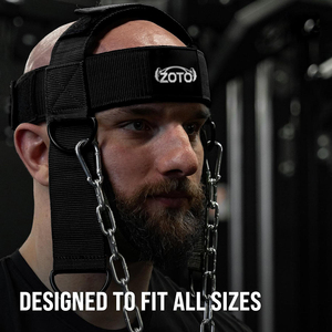 Harnais de cou personnalisé avec logo, chaîne en acier robuste et anneaux en D, rembourrage en néoprène, pour exercices de cou, vente en gros usine - Product Image 5