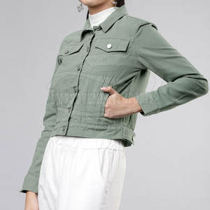 Design unique Nouvelle arrivée Veste en jean pour femme Veste en jean pour femme à séchage rapide de grande taille en gros - Product Image 4