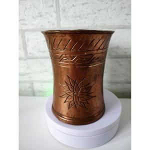 Taza de Jugo de Cobre Antiguo con Diseño de Girasol, Tazas Vintage para Decoración de Fiestas y Eventos - Product Image 5