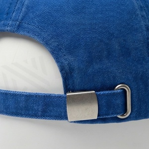 Blue 6-Panel Baseball Cap with Embroidered Mountain Logo Adjustable Unisex Casual Hat - Product Image 6