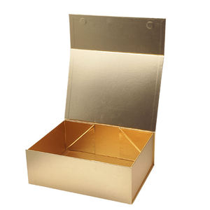 Luxury Custom Magnetic Folding Rigid <b>Box</b> Matte Gold Foil Gift Packaging for <b>Wedding</b> <b>Dress</b> Apparel OEM Supplier - Product Image 1