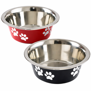 Tazón de agua con Logo en relieve para mascotas, tazón de acero inoxidable para perros, plato antideslizante de comida para perros, personalizado, barato - Product Image 1
