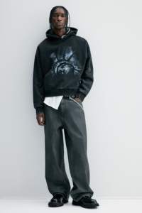 Sudadera con capucha y cremallera para hombre con logo personalizado, de algodón y forro polar, informal, deportiva, para invierno. - Product Image 3