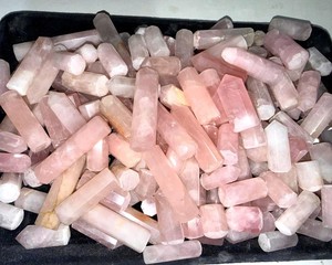 Cabujón de Cuarzo Rosa Natural, Pulido y Liso, Gema Suelta, Cuarzo Rosa Suave, Forma Alargada, para Joyería - Product Image 2