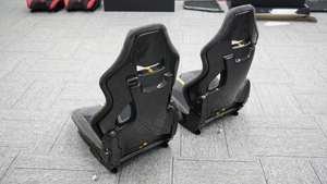 Siège baquet de course réglable populaire en cuir synthétique PVC et fibre de carbone, accessoires intérieurs arrière en fibre de verre, conception robuste - Product Image 3