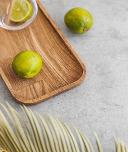 Bandeja Ovalada de Madera Maciza Pulida Ecológica Clásica y Plato para Postre/Té Hecho a Mano para Fiestas, de Uttar Pradesh - Product Image 4