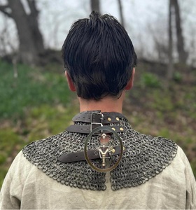 Gorget de chaîne médiévale, collier en acier doux, armure Philip Patton - Product Image 2