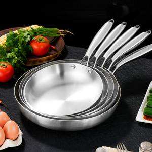 Poêle à frire classique en acier inoxydable, conçue pour la robustesse et l'efficacité, offrant des résultats de cuisson constants et un nettoyage facile. - Product Image 5