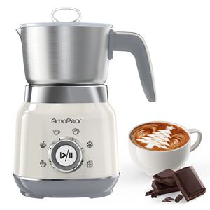 Montalatte e Vaporizzatore Elettrico Automatico 6 in 1, Scaldalatte da 16.9 Oz per Caffè, Bianco - Product Image 1