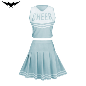 Uniforme de cheerleading pour femmes en gros à bas prix, ornements en strass, logo personnalisé, tissu 100 % polyester, couleurs et tailles personnalisées - Product Image 5
