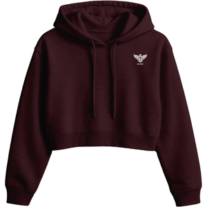 Sweat à capuche court pour femme, hiver, manches longues, cordon de serrage, ourlet côtelé, coupe-vent, écoresponsable, streetwear décontracté, 420g - Product Image 1