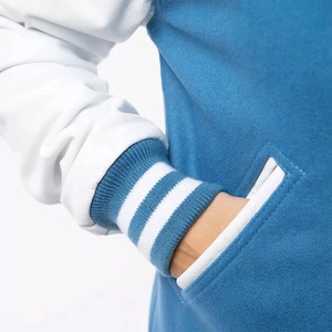 Custom Women Varsity Jacket Wool Body Genuine Leather Sleeves Letterman Baseball Coat Premium Quality OEM ODM Sample Service - Product Image 3