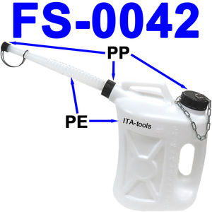 Proveedor de Taiwán, Botella de Aceite Industrial de 7L de PP y PE con Boquilla Flexible, OEM ODM - Product Image 3