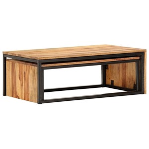 Mesa Auxiliar Rústica Azul Marino de Madera de Acacia con Puertas de Vidrio, Florero Hecho a Mano por Aqudus Saleem, Venta al por Mayor en India - Product Image 5