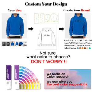 เสื้อฮู้ดผู้ชายสีพื้นคุณภาพสูงแบบสั่งทำพิเศษจาก PUFFIN SPORTS ผ้าฝ้ายถักแบบเรียบง่าย สวมใส่สบายสำหรับฤดูใบไม้ร่วง - Product Image 6