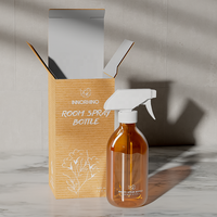 Bouteille pulvérisateur en plastique de type carte, étanche à l'air, 500 ml, avec pompe pulvérisatrice pour sérum et shampoing pour soins de la peau INNORHINO