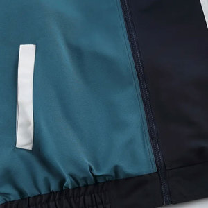 Veste coupe-vent en toile imperméable personnalisée pour homme avec fermeture éclair, vêtements de sport pour homme, coupe-vent personnalisé - Product Image 3