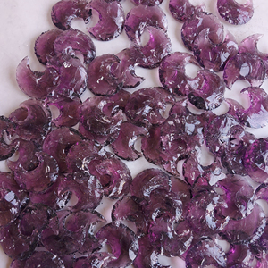 Collier en améthyste naturelle martelée et sculptée en forme de lune, pierres de lune oniriques, bijoux de guérison, cadeau pour elle, charme spirituel - Product Image 2