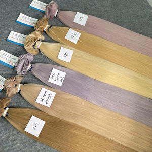 Extensiones de Cabello Humano con Trama Cosida a Mano de la Mejor Calidad, Trama Invisible, Negro Natural, Suave, Liso, Sin Enredos, Proveedor - Product Image 1