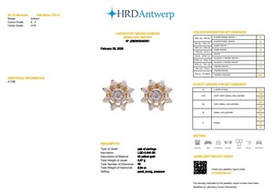 Joyería Fina, Pendientes de Diamantes Cultivados en Laboratorio, Corte Pera, Certificados por HRD, Oro Sólido de 9K, para Mujer, Bodas y Fiestas - Product Image 5
