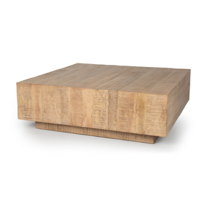 Mesa de Centro Cuadrada de Madera Maciza Rústica - Product Image 4