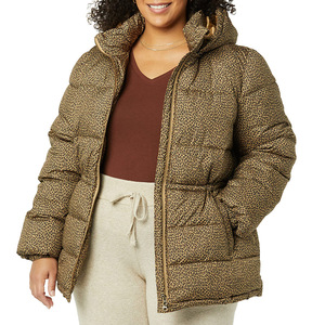 Women's Plus Size Winter Warm <b>Bubble</b> Puffer Jacket Breathable Nylon Shiny Light Zipper Closure Short Style - Product Image 1
