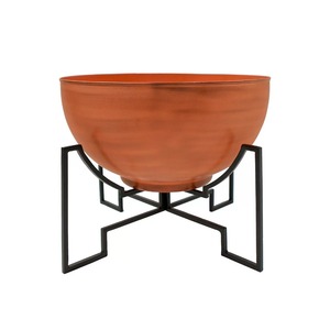 Pot de fleurs L 24 x W24 x H28 cm avec motif plume, jardinière d'intérieur pour plantes vertes, décoration de bureau - Product Image 6