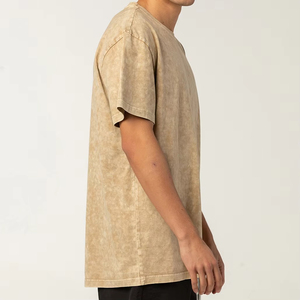 Camiseta Extra Grande para Hombre, 100% Algodón, Lavado Ácido, OEM ODM, Impresión de Logotipo Personalizado, DTG, DTF, Bordado - Product Image 5