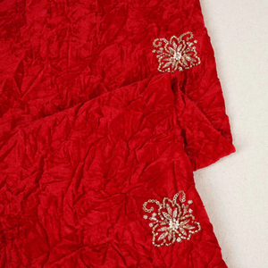 Tela de Terciopelo con Bordado de Cuentas de Lujo, Material Textil de Moda para Boutique, Diseño Exclusivo para Exportación - Product Image 5