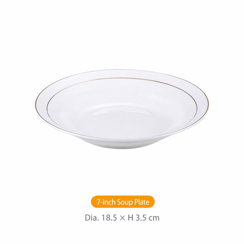 7 inch gold rim deep Plate
