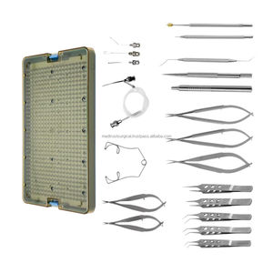Kit Quirúrgico Manual de Cataratas de 21 Piezas de Acero Inoxidable, Juego de Instrumentos de Microcirugía Oftálmica, Caja de Esterilización, Uso Hospitalario - Product Image 2