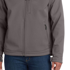 Chaqueta Softshell para Hombre Color Oliva con Bloques de Color, Cortavientos, Cuello Alto, Cierre de Cremallera, Estilo Casual para Otoño - Product Image 4