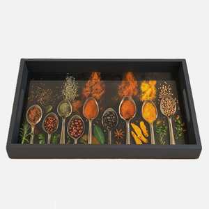 Bandeja de Madera Pintada a Mano con Diseño Artístico Tradicional, Bandejas Pintadas a Mano, Bandeja de Madera con Diseño Pintado a Mano - Product Image 2