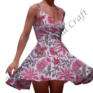 2026 Summer <b>Spaghetti</b> <b>Strap</b> Printed Formal Dress Women Sexy V-Neck Shoulder Irregular Knee-Length 100% Organic Cotton Simple - Product Image 3