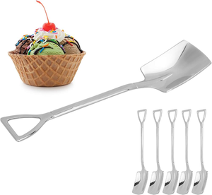 Mirror Polished Long Handle 4-Piece Eco-Friendly Stainless Steel Spoon Set for Wedding Tea Dessert Tableware 30mL Capacity - Product Image 2