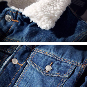 Service OEM, veste en jean décontractée d'hiver pour hommes, coupe ajustée, lavage à l'acide, écologique, emballage personnalisé de haute qualité - Product Image 6