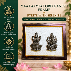 Conjunto de Figuras Religiosas Rectangulares Enmarcadas, Decoración Metálica Tallada para el Hogar, Ganesha Lakshmi India SOULWISE - Product Image 3