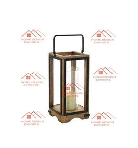 Vela Linterna Vela Nórdica Linterna Titular Artesanía Suministro Navidad Portavelas de madera Madera maciza - Product Image 6