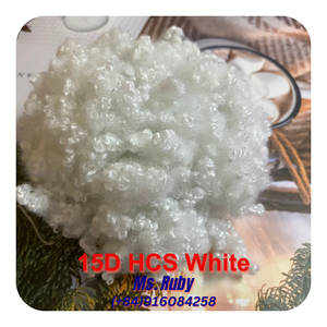 Vente en gros de rembourrage en fibres de polyester 100% recyclées, blanches, creuses, conjuguées et siliconées 15D HCS pour oreillers, couettes et couvertures - Product Image 3