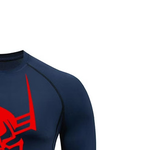 Camiseta Deportiva de Manga Larga para Hombre, con Logotipo de Araña en la Parte Delantera, Compresión, Cuello Redondo, Ajuste Delgado, Secado Rápido, Transpirable, Ecológica, de Spandex - Product Image 5