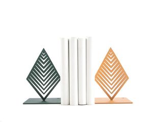 Sujetalibros decorativos de metal con estilo, soporte resistente para libros, para almacenamiento elegante en el hogar, biblioteca u oficina - Product Image 3