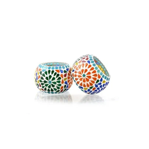 New Arrival Design Mosaic Glass European Style <b>Tealight</b> Candle Holder Romantic Lover Candlestick Home Wedding Dining Table Decor - Product Image 5