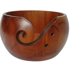 AZ HANDICRAFTS Wooden Yarn Holder <b>Crochet</b> Holes Eco-Friendly Fashion Design Hand Knitting <b>Crochet</b> Bowl Customized Color - Product Image 5