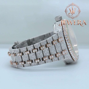 Reloj de Diamantes Moissanite de Acero Inoxidable de Lujo de la Mejor Calidad para Negocios, Fiestas, Bodas y Uso Diario Disponible al Mejor Precio - Product Image 2