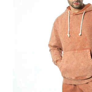 Conjuntos Deportivos Transpirables con Lavado Ácido, Ropa de Gimnasio, Sudadera con Capucha, Hombros Caídos, Logotipo Personalizado - Product Image 6