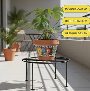 Supports de pots antirouille pour plantes, support de pot de fleurs pour salon, intérieur/extérieur, en fer - Product Image 5