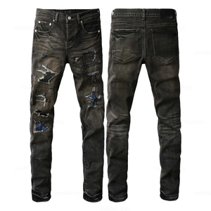Jeans pour hommes uniques et tendance, coupe slim, denim extensible, personnalisez votre propre logo, fabricant professionnel - Product Image 2