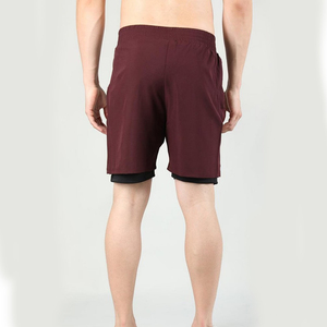 Custom Blank Print Logo 100% Polyester <b>Mid</b> Elastic Waist Solid Casual Men's Shorts Breathable Quick Dry Gym Wear for Adults - Product Image 2