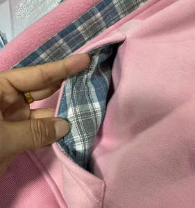 เสื้อฮู้ดดี้สไตล์วินเทจแบบใหม่สำหรับผู้ชาย ตกแต่งด้วยผ้าปะติดปะต่อ ดีไซน์ทำเก่า ผ้าคอตตอนหนา 100% ปักลาย มีซับใน สตรีทแวร์ ทรงโอเวอร์ไซส์ ซิปหน้า - Product Image 3